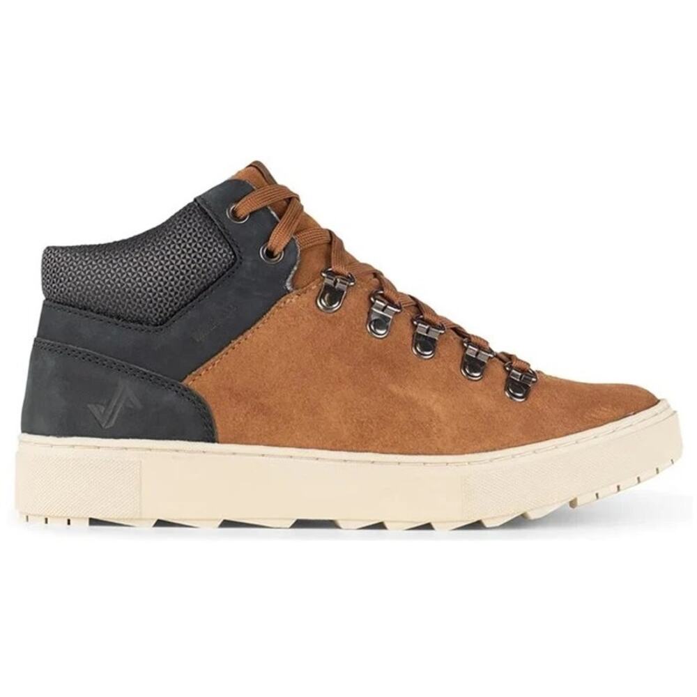 Forsake Lucie Mid Outdoor Sneakers Lace Up Waterproof Suede Black Brown 7